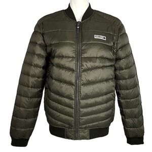 NWT Jack & Jones Men's JJFly Bomber Puffer Jacket Rosin Green M